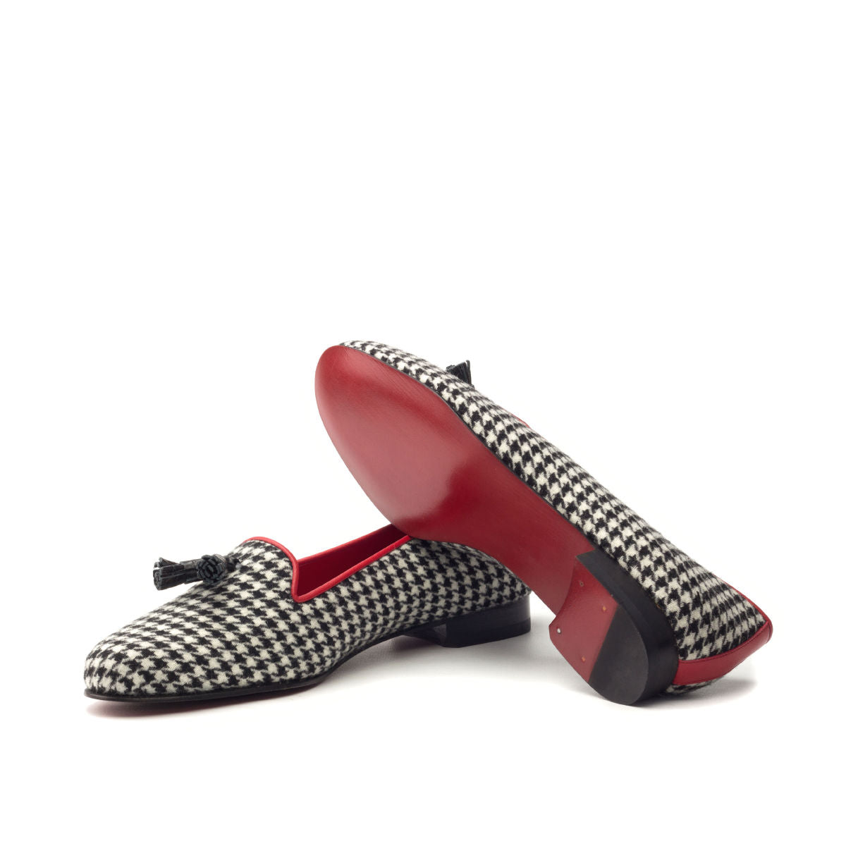 Ladies Slipper Style Loafer  - Houndstooth